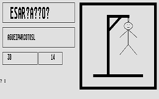 Hangman atari screenshot